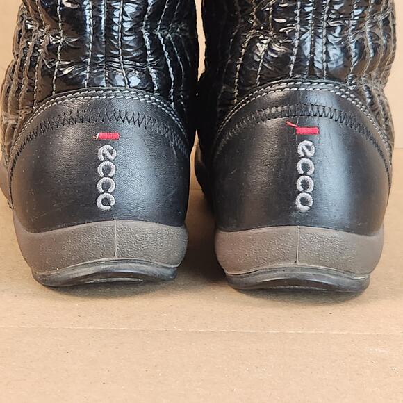 Ecco Waterproof Boots with Wool Lining Women’s SZ 8 Black EUC - Picture 12 of 14